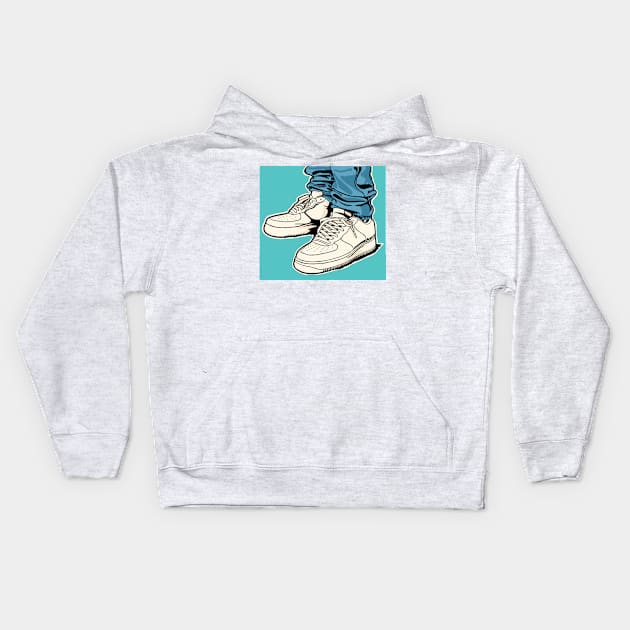 white on white Kids Hoodie by weirdude